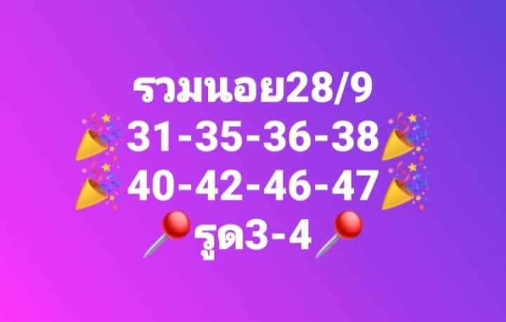 แนวทางหวยฮานอย 28/9/66 ชุดที่ 13