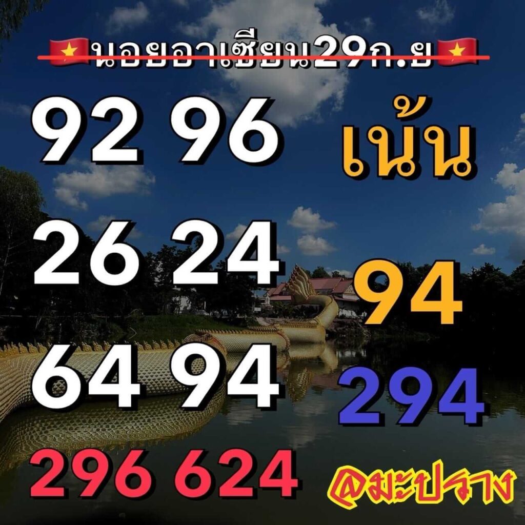 แนวทางหวยฮานอย 29/9/66 ชุดที่ 10