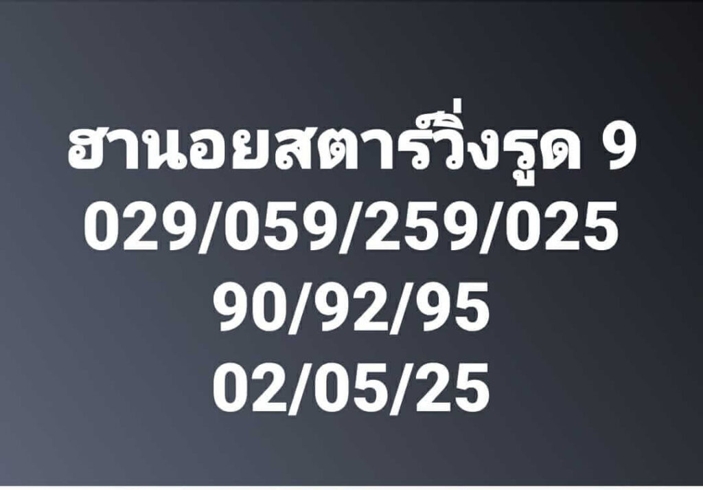 แนวทางหวยฮานอย 4/9/66 ชุดที่ 3