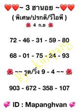 แนวทางหวยฮานอย 5/9/66 ชุดที่ 8