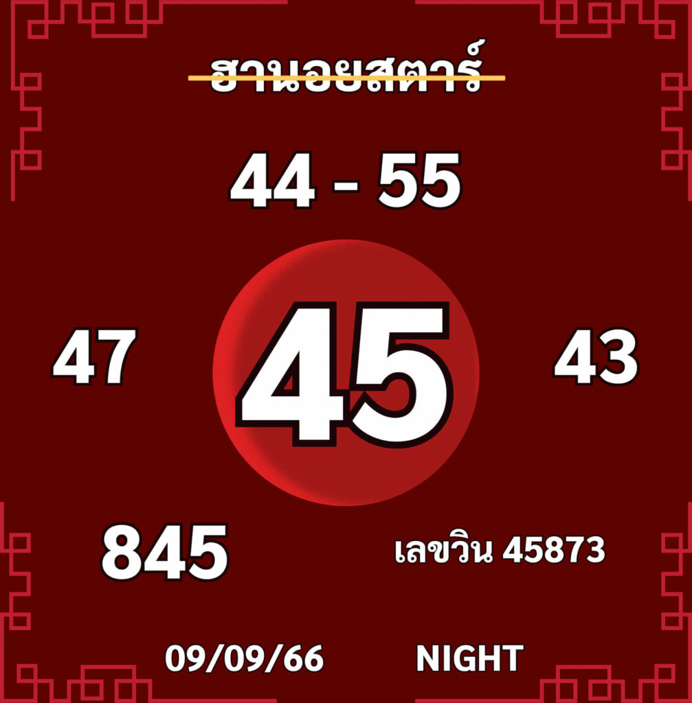 แนวทางหวยฮานอย 9/9/66 ชุดที่ 8