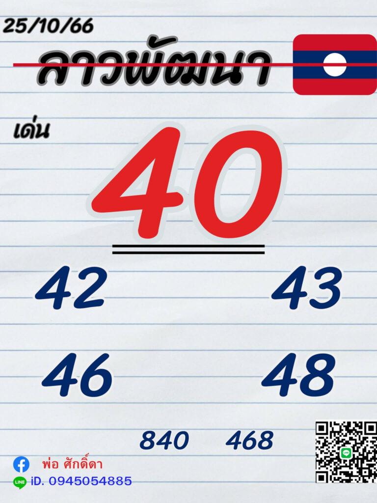 แนวทางหวยลาว 25/10/66 ชุดที่ 12
