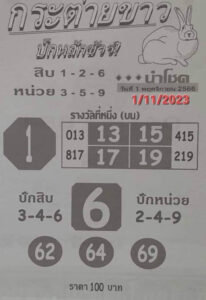 หวยกระต่ายขาว 1/11/66