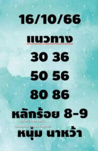 หวยหนุ่มนาหว้า 16/10/66