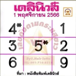 หวยเดลินิวส์ 1/11/66