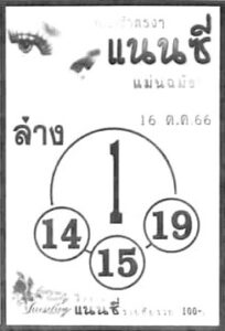 หวยแนนซี่ 16/10/66