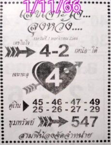 เลขเจาะใจลุงหวัง 1/11/66