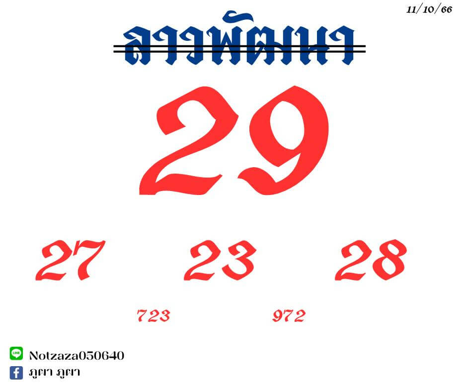 แนวทางหวยลาว 11/10/66 ชุดที่ 1