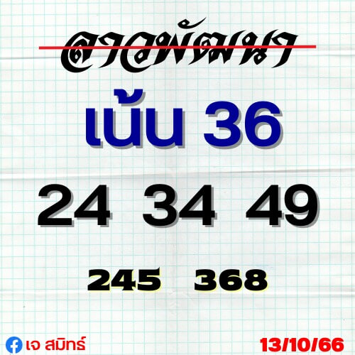 แนวทางหวยลาว 13/10/66 ชุดที่ 4