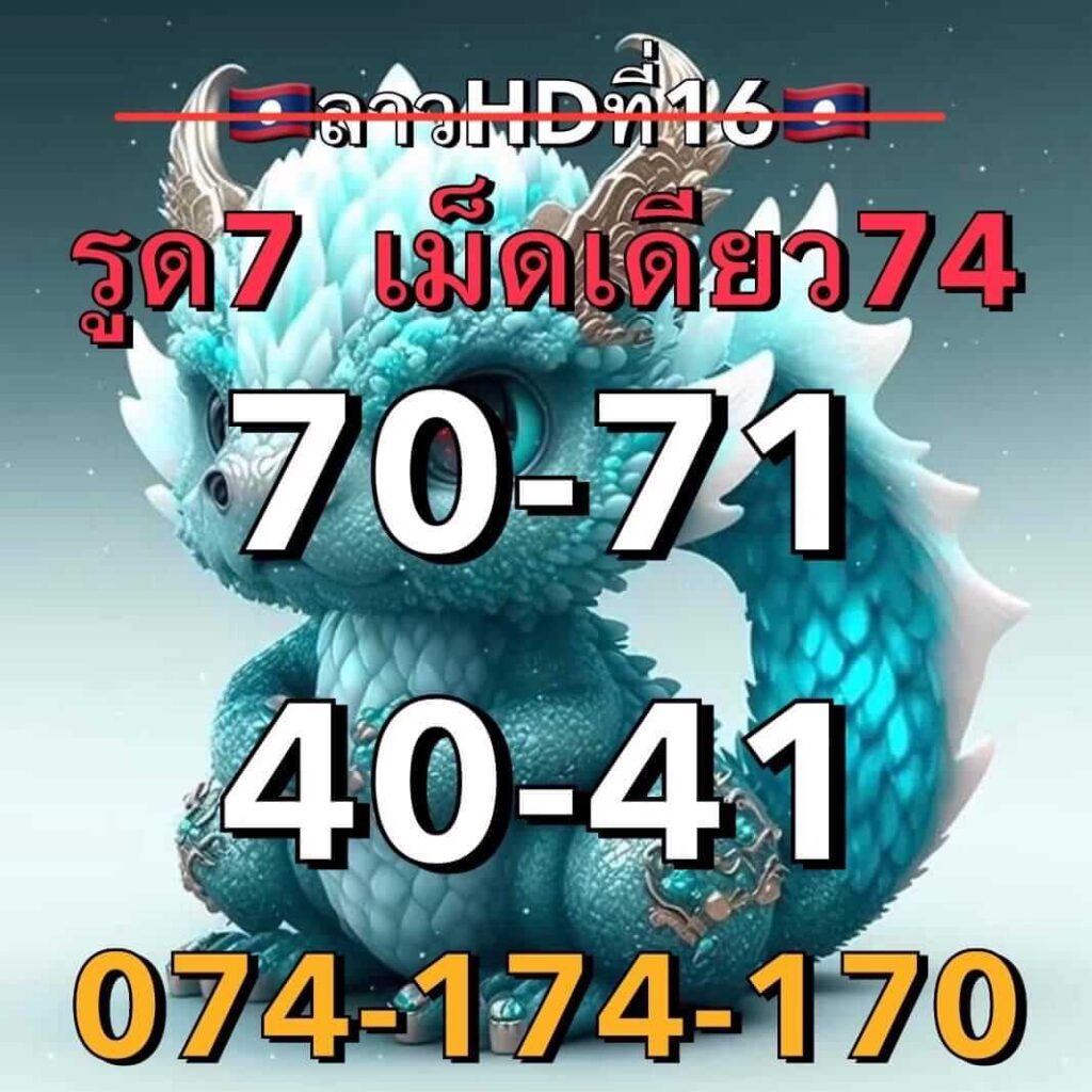 แนวทางหวยลาว 16/10/66 ชุดที่ 6