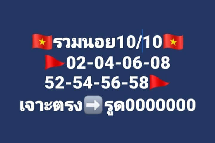 แนวทางหวยฮานอย 10/10/66 ชุดที่ 10