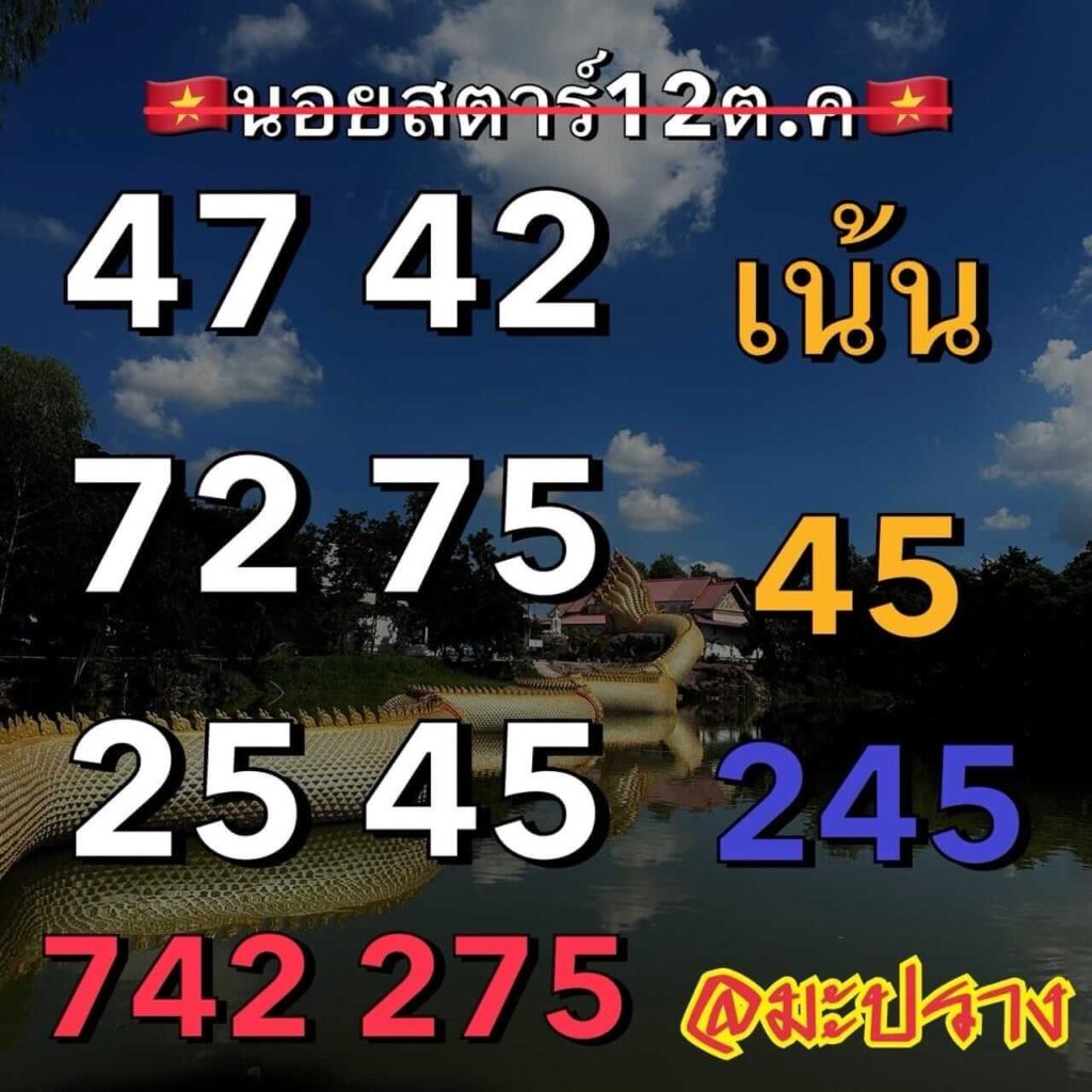 แนวทางหวยฮานอย 12/10/66 ชุดที่ 7