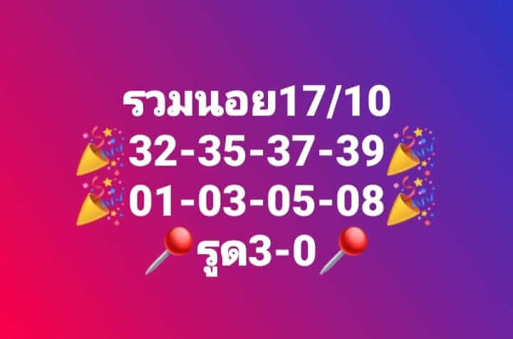 แนวทางหวยฮานอย 17/10/66 ชุดที่ 1