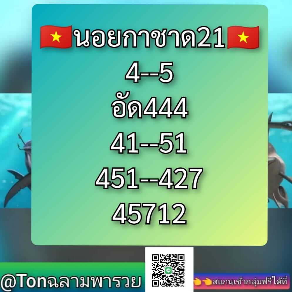 แนวทางหวยฮานอย 21/10/66 ชุดที่ 3