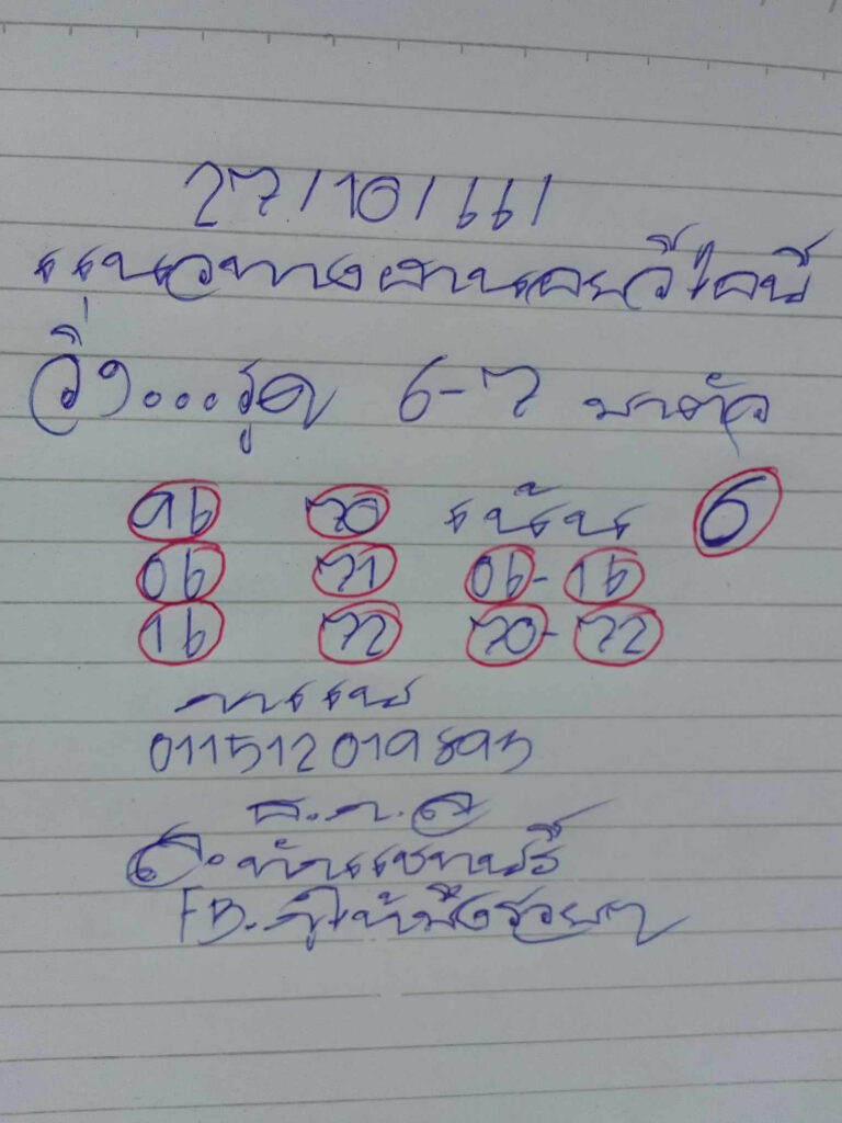 แนวทางหวยฮานอย 27/10/66 ชุดที่ 11