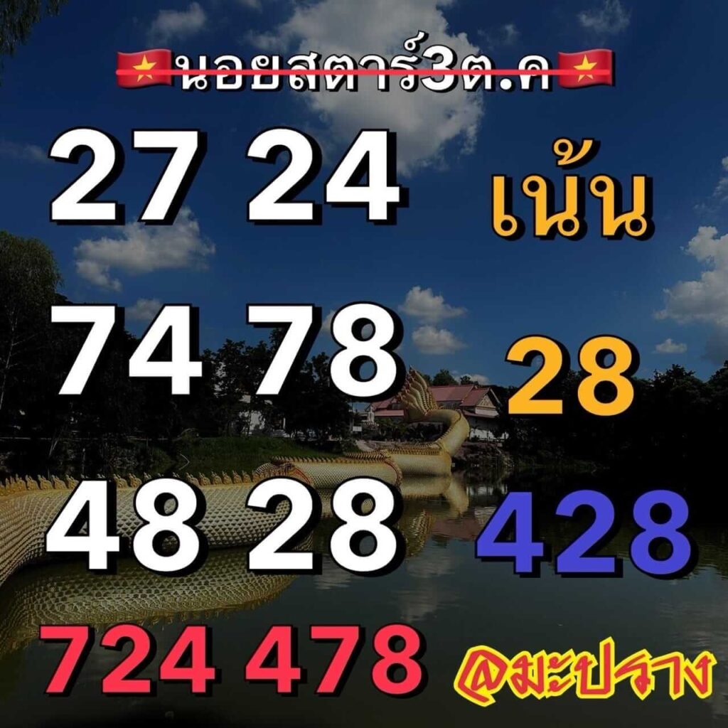 แนวทางหวยฮานอย 3/10/66 ชุดที่ 8