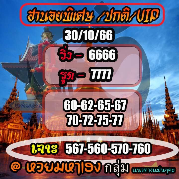 แนวทางหวยฮานอย 30/10/66 ชุดที่ 4