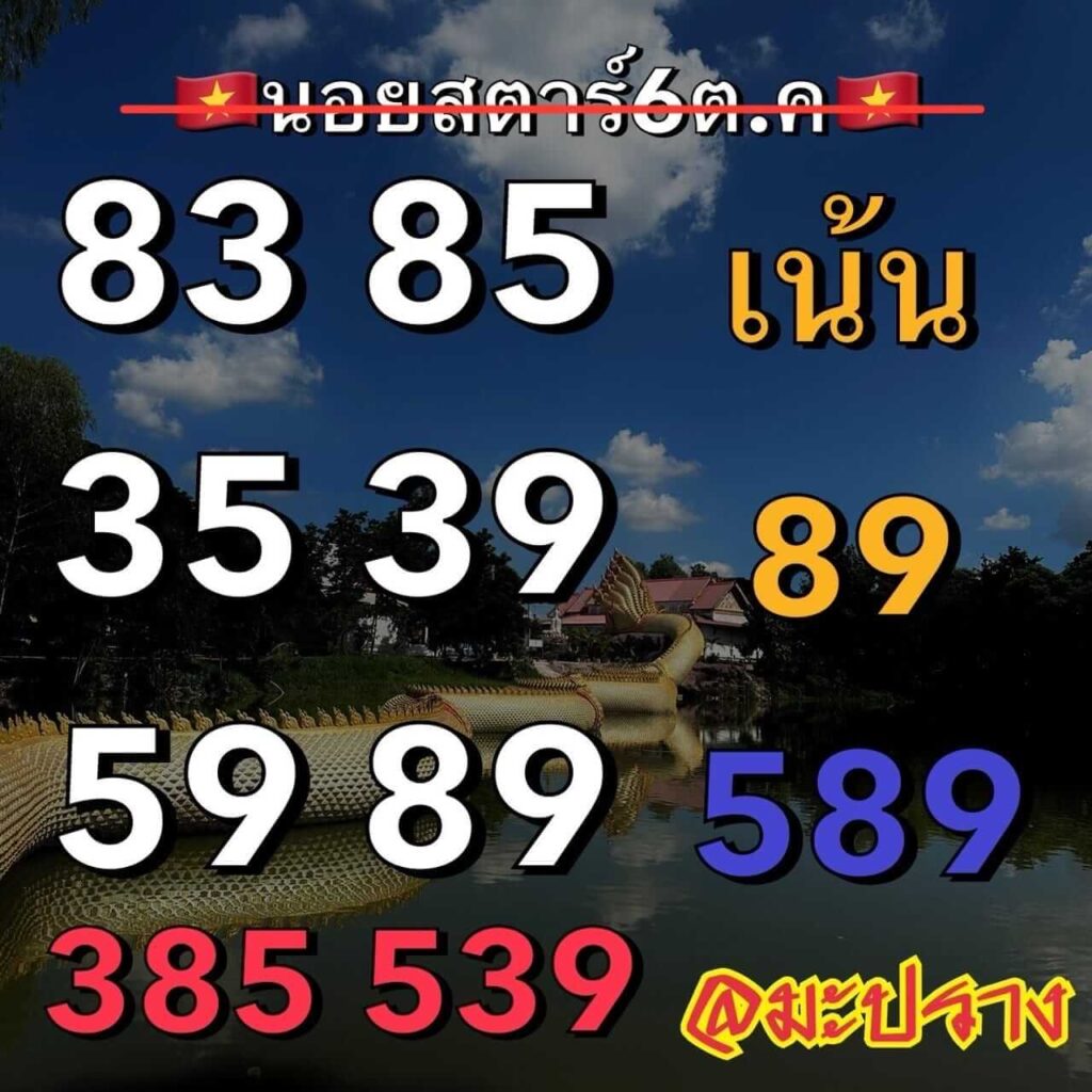 แนวทางหวยฮานอย 6/10/66 ชุดที่ 6