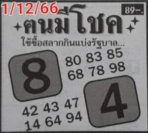หวยคนมีโชค 1/12/66