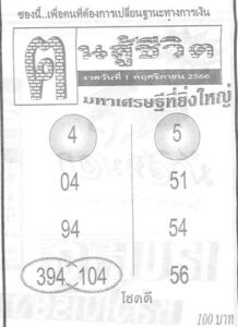 หวยคนสู้ชีวิต 1/11/66