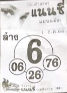 หวยแนนซี่ 1/12/66