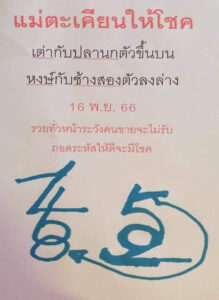 หวยแม่ตะเคียนทองให้โชค 16/11/66