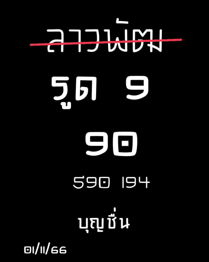 แนวทางหวยลาว 1/11/66 ชุดที่ 1