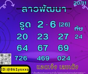 แนวทางหวยลาว 20/11/66 ชุดที่ 2