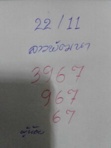 แนวทางหวยลาว 22/11/66 ชุดที่ 4