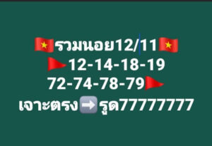 แนวทางหวยฮานอย 12/11/66 ชุดที่ 10