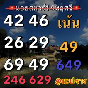 แนวทางหวยฮานอย 14/11/66 ชุดที่ 6