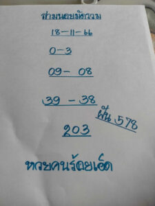 แนวทางหวยฮานอย 18/11/66 ชุดที่ 5