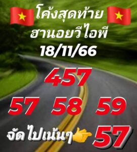 แนวทางหวยฮานอย 18/11/66 ชุดที่ 7