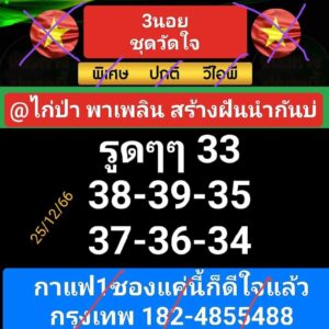 หวยฮานอย 25-12-66 ชุด2