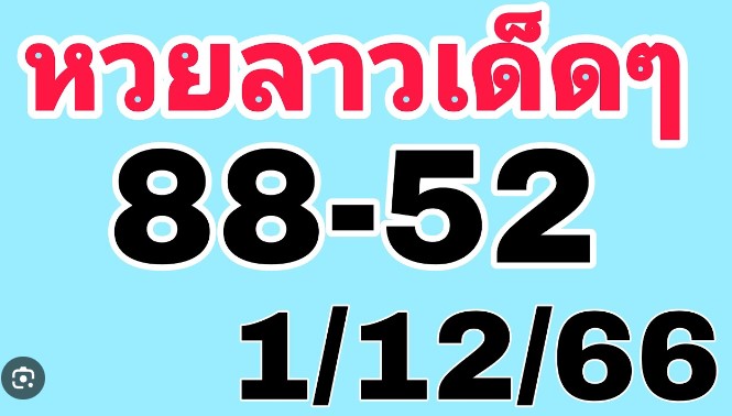 แนวทางหวยลาว 1/12/66 ชุดที่3