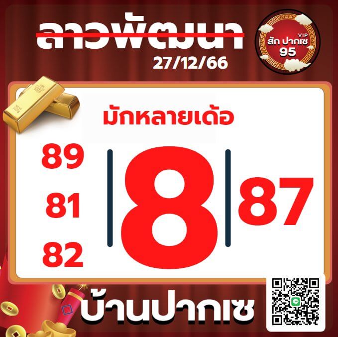 หวยลาว 27-12-66 ชุด9