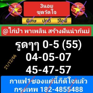 หวยฮานอย 21-12-66 ชุด3