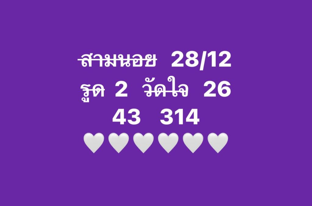 หวยฮานอย 28-12-66 ชุด3