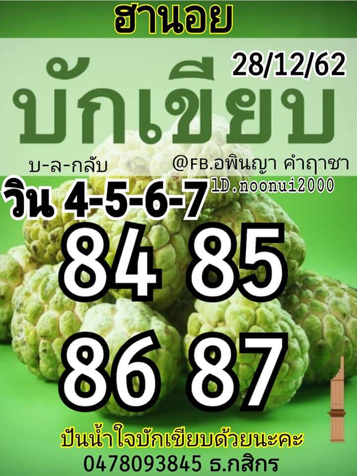 หวยฮานอย 28-12-66 ชุด8