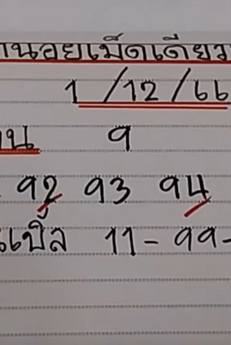 แนวทางหวยฮานอย 1/12/66 ชุดที่4