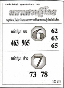 หวยมหาเศรษฐีโกย 1-2-67