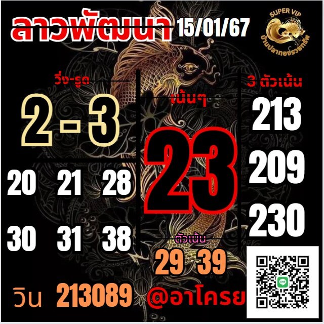 หวยลาว 15-1-67 ชุด4