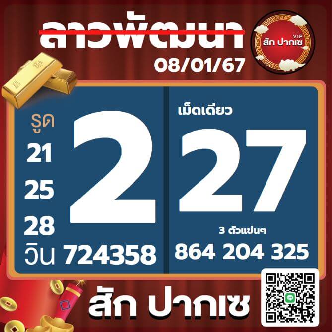 หวยลาว 8-1-67 ชุด10