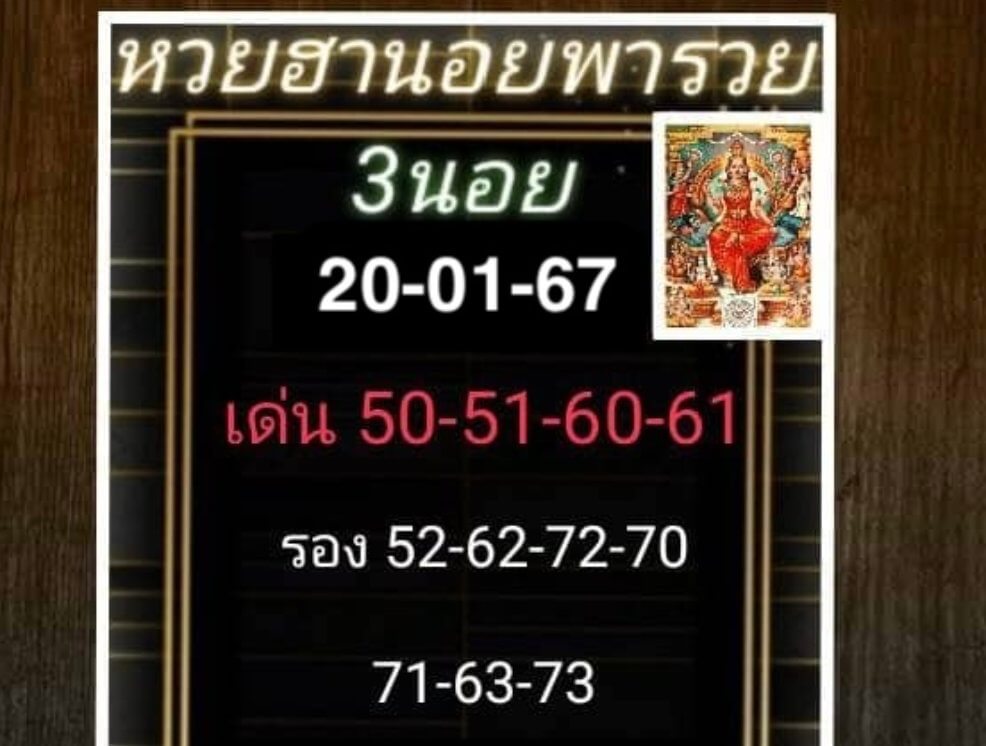 หวยฮานอย 20-1-67 ชุด1