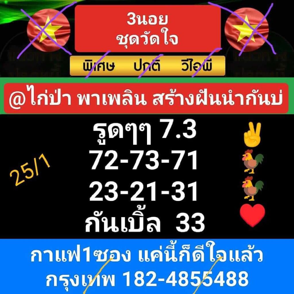 หวยฮานอย 25-1-67 ชุด4