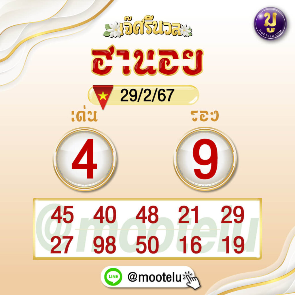 หวยฮานอย 29-2-67 ชุด10