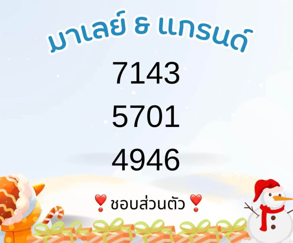 หวยมาเลย์ 14-2-67 ชุด 4