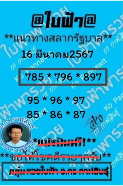 หวยกร กาฬสินธุ์ 16-3-67