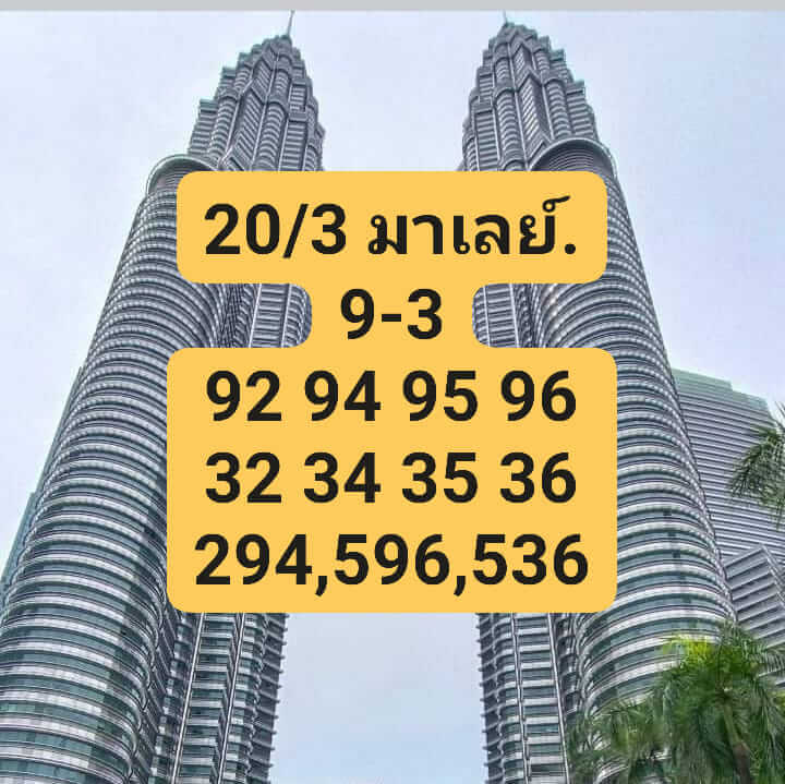 หวยมาเลย์ 20-3-67 ชุด 7