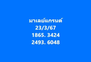 แนวทางหวยมาเลย์ 23/3/67 ชุดที่ 10